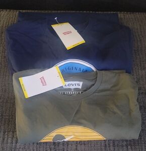 Levi's Blue and Olive Long Sleeve T-Shirts